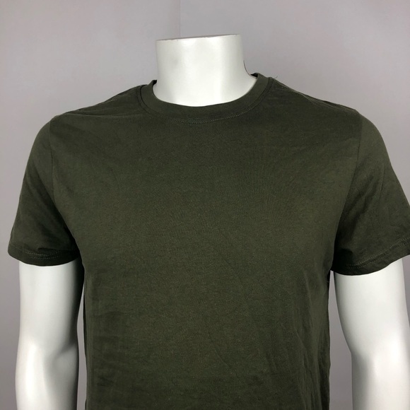 WTO2 Mens Olive Green Size M Side Zipper Short Tee - Picture 2 of 8